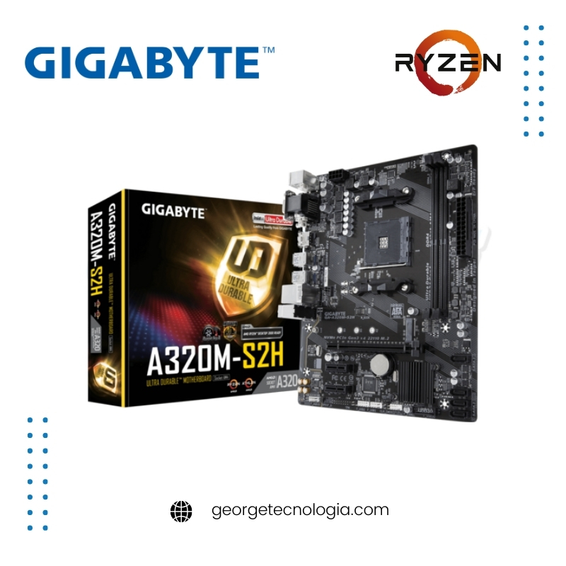 PLACA GIGABYTE A320M-S2H AMD RYZEN DDR4 AM4